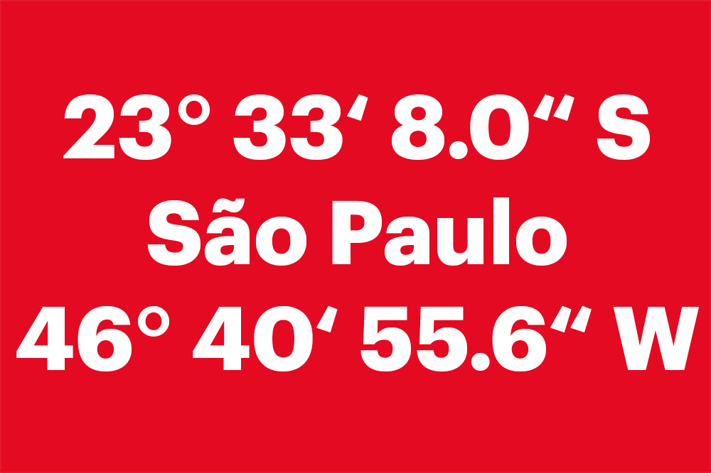 Die geographischen Koordinaten von São Paulo