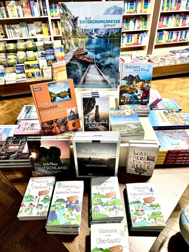 Umsetzung des Lesemotivs Entdecken in der Buchhandlung Ludwig