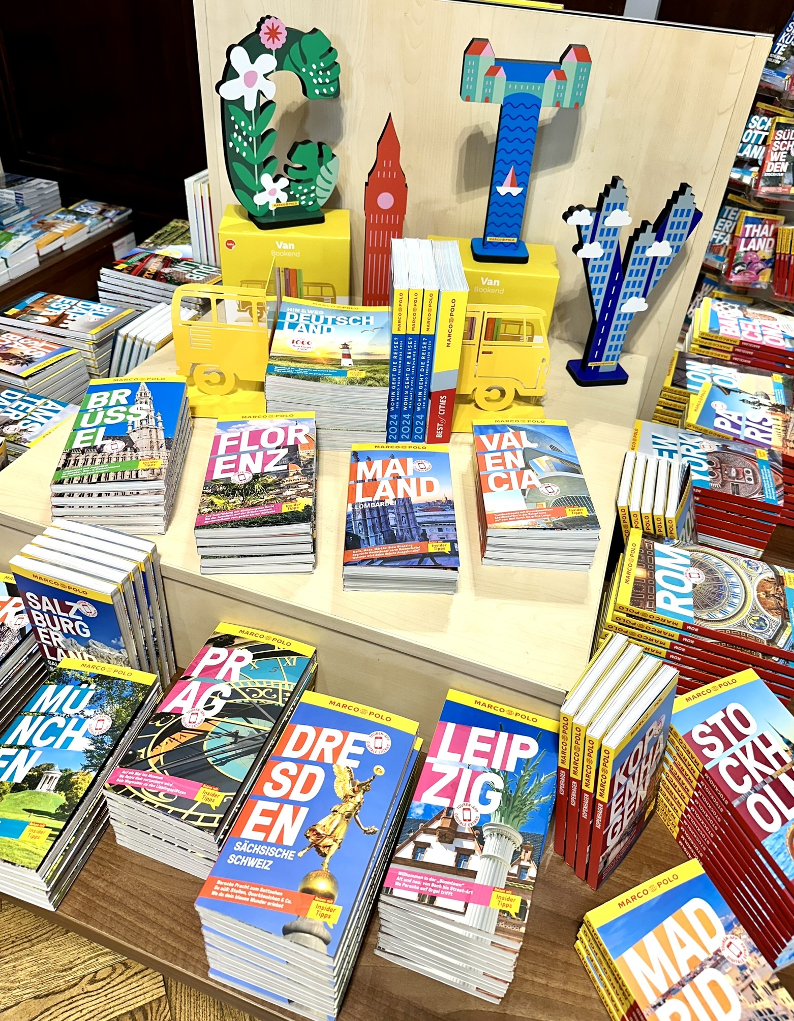 Umsetzung des Lesemotivs Orientieren in der Buchhandlung Ludwig